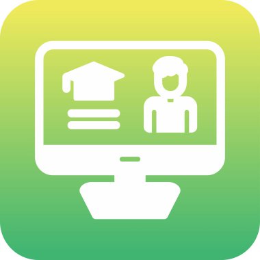 E-öğrenme modern simgesinin vektör illüstrasyonu               