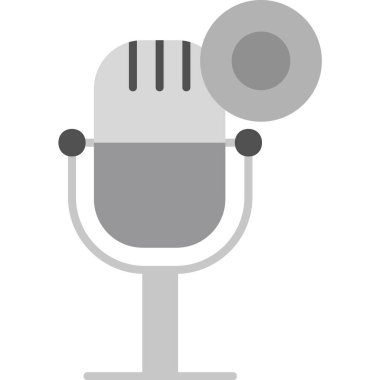 mikrofon simgesi, vektör illüstrasyonu basit tasarım