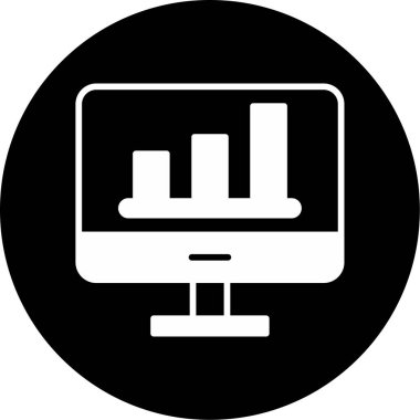 Analiz web simgesi, vektör illüstrasyonu