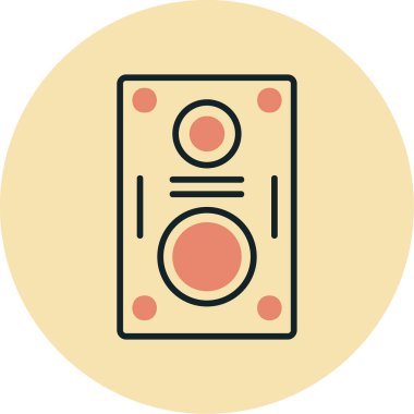 hoparlör basit vektör illüstrasyonu