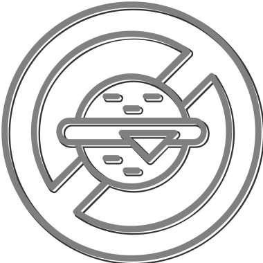 Yasak simgenin vektör illüstrasyonu   