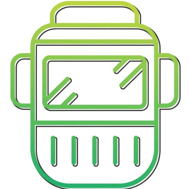 Kaynak maskesi. Web simgesi basit illüstrasyon                   