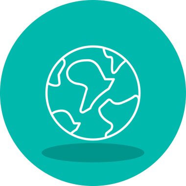 toprak küresi simgesi, vektör illüstrasyonu basit tasarım