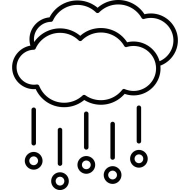 Hava durumu ikonu. Web için Hail vektör simgesinin basit illüstrasyonu          