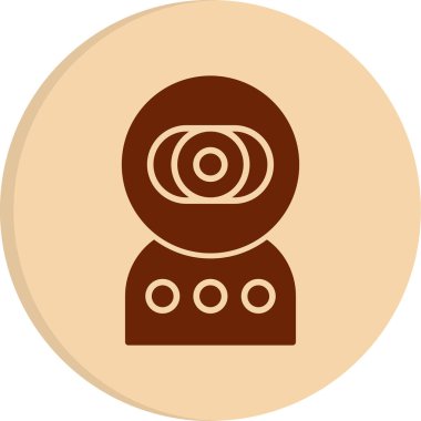 Ip Kamera simgesi, basit vektör illüstrasyonu 