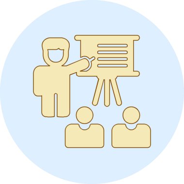 personel eğitim simgesi, vektör illüstrasyonu basit tasarım