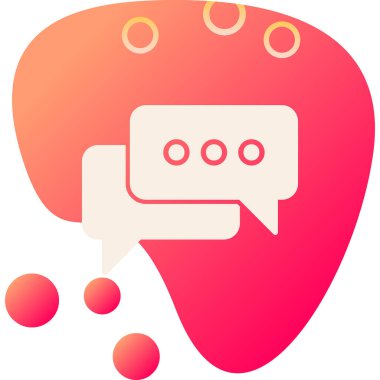 Sohbet baloncukları simgesi, vektör illüstrasyonu basit tasarım