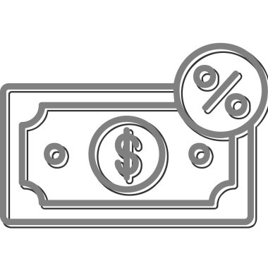 vergi ikonu öde. Web basit illüstrasyonu