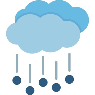 Hava durumu ikonu. Web için Hail vektör simgesinin basit illüstrasyonu          