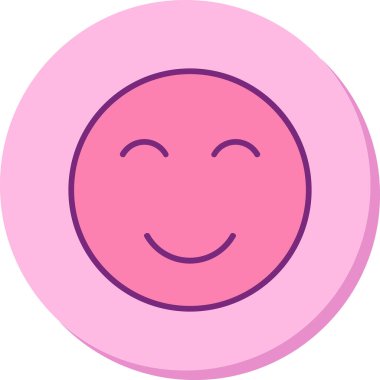 Gülümse. Web simgesi basit illüstrasyon