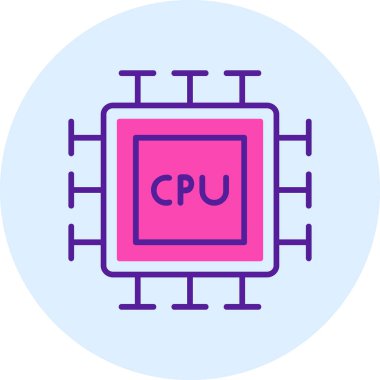 cpu icon, vector illustration simple design