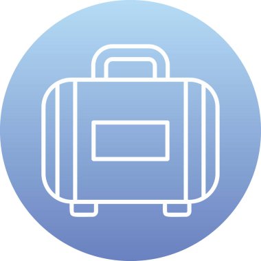 Bavul web simgesi, vektör çizim