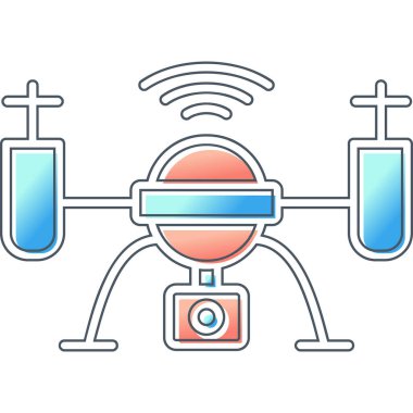 Drone simgesi vektör illüstrasyon tasarımı