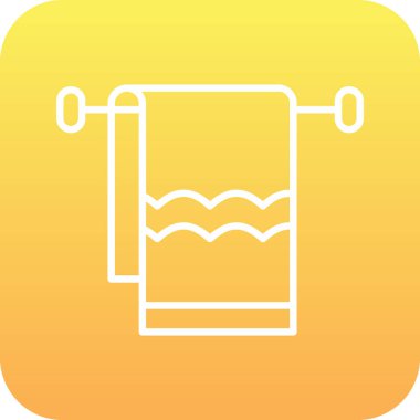 Havlu ağ simgesi, vektör illüstrasyonu 