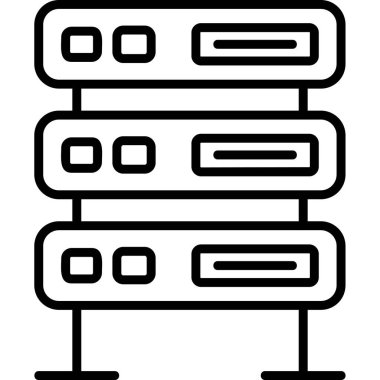 veritabanı. Web simgesi basit illüstrasyon 