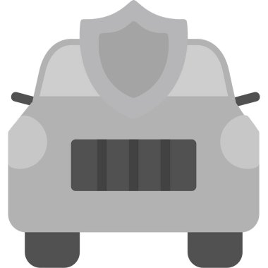 Araba sigortası simgesi, vektör illüstrasyonu basit tasarım