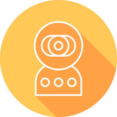 Ip Kamera simgesi, basit vektör illüstrasyonu 