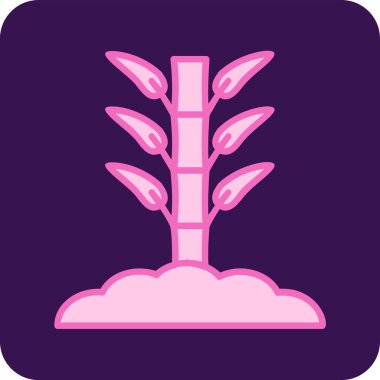 Bamboo icon, vector illustration simple design