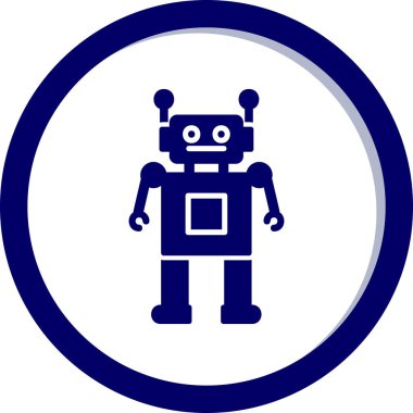robot. Web simgesi basit illüstrasyon 