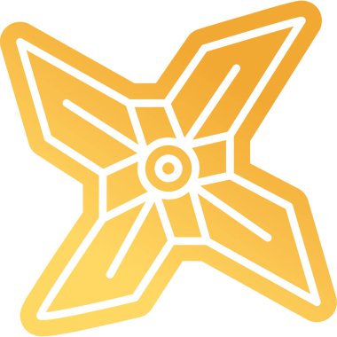 Shuriken simgesinin vektör illüstrasyonu          