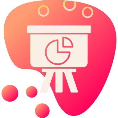 Pasta çizelgesi simgesi, vektör illüstrasyonu 