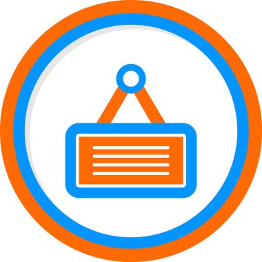 boş tabela, düz simge, vektör illüstrasyonu 