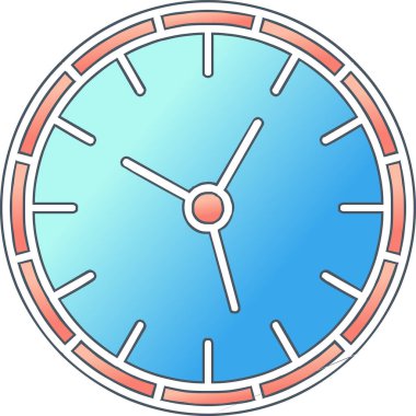 Saat simgesi, vektör illüstrasyonu basit tasarım