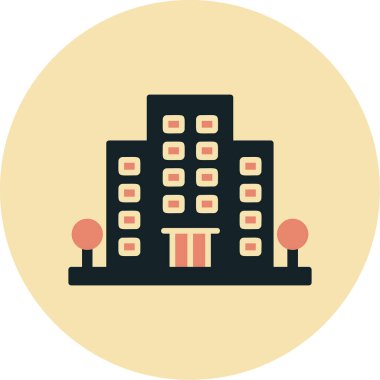 Office Building web icon, vector illustration