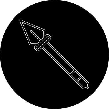 Mızrak simgesi vektör illüstrasyonu