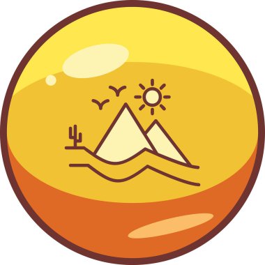 Dune simgesi çizgi vektör çizimi 