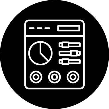 Kontrol Paneli modern simgesinin vektör illüstrasyonu                         