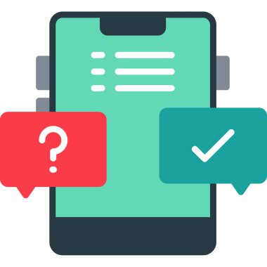 Quiz web simgesi vektör illüstrasyonu