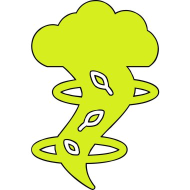 Tornado simgesi, vektör illüstrasyonu basit tasarım