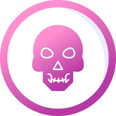 Kafatası. Web simgesi basit illüstrasyon