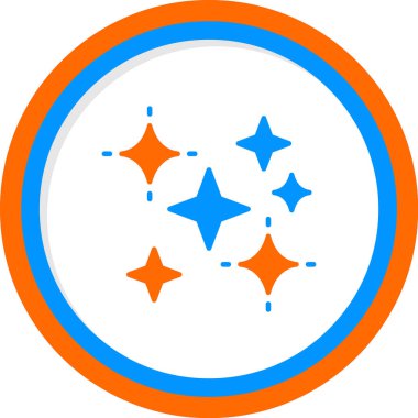 Parıldayan yıldızlar simgesi, vektör illüstrasyonu 