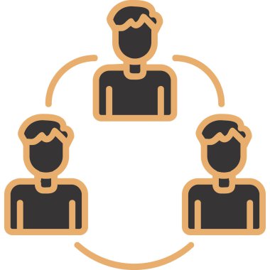 takım çalışması ikon vektör illüstrasyonu 