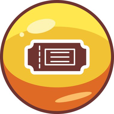 Bilet web simgesi, vektör çizim