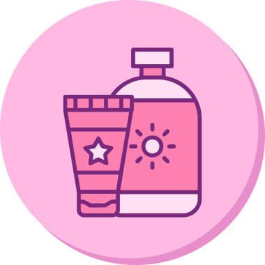 Güneş kremi modern simgesinin vektör illüstrasyonu               