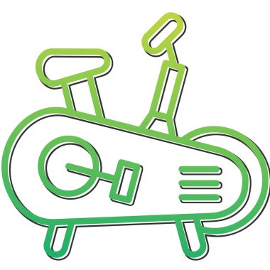 Egzersiz bisikleti. Web simgesi basit illüstrasyon