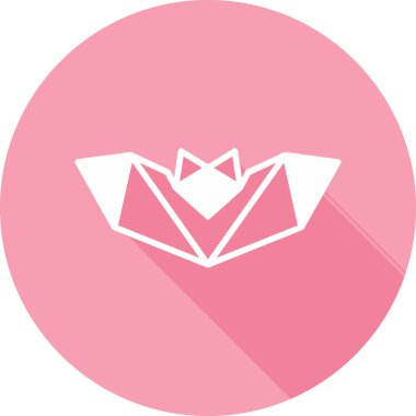 kağıt yarasa simgesi ince çizgi biçiminde