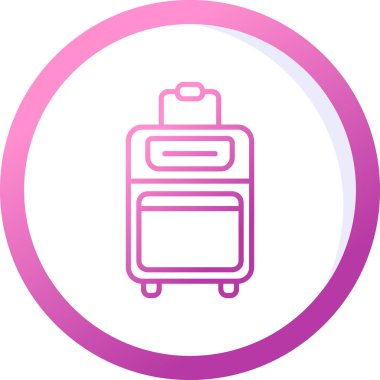 Bavul web simgesi, vektör çizim