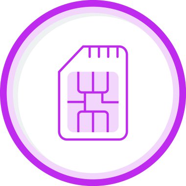 Sim Kart web simgesi, vektör illüstrasyonu