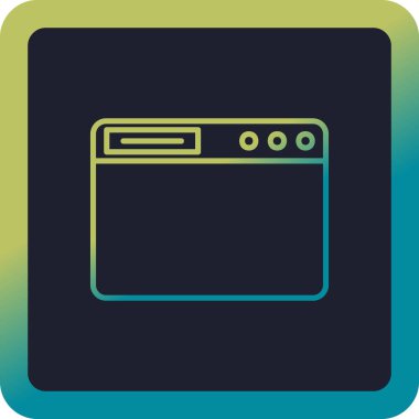 Tarayıcı. Web simgesi vektör illüstrasyonu