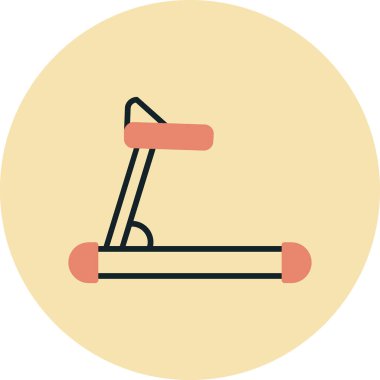 koşu bandı web simgesi, vektör çizim 