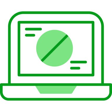 Dizüstü bilgisayar simgesi vektör çizimi