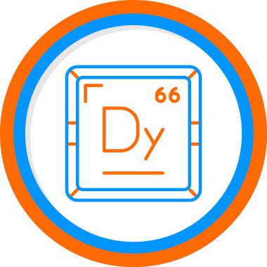 Dysprosium modern simgesinin vektör çizimi              