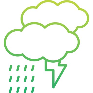 Fırtına web simgesi, vektör çizim 