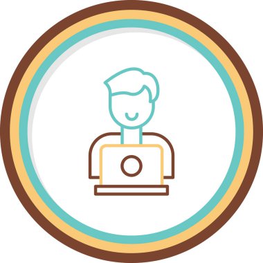 Yazılım Mühendisi Web simgesi vektör çizimi