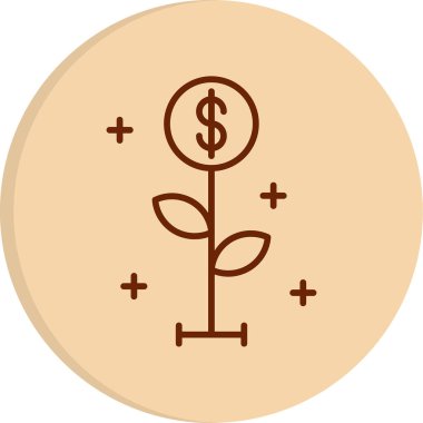 Ekonomik web simgesi basit illüstrasyon 