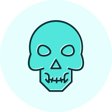 Kafatası. Web simgesi basit illüstrasyon